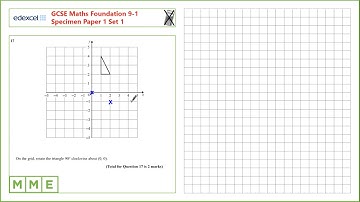 GCSE Maths EDEXCEL Specimen Set 1 Foundation     Paper 1   Q17 Transformations