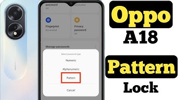 How to set pattern lock in Oppo A18 || Oppo A18 me pattern lock kaise lagaye ||