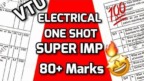 INTRODUCTION TO ELECTRICAL ENGINEERING SUPER IMPORTANT 🔥🔥PASSING PACKAGE💯🤩| BESCK104B/BESCK204B #vtu