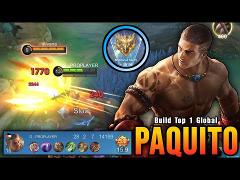28 Kills!! Paquito Brutal DMG 0,5 Second Delete Enemies!! - Build Top 1 Global Paquito ~ MLBB