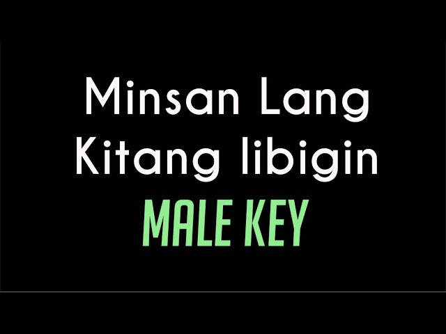 Minsan Lang Kitang Iibigin | MALE KEY | Acoustic (Piano Karaoke)