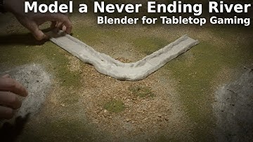 Creating a Never Ending Tabletop Miniatures River with Blender