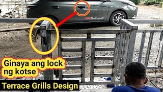 TUBULAR Terrace Grills Lock design, Parang kotse ang lock ng grills ang linis ng pagka gawa