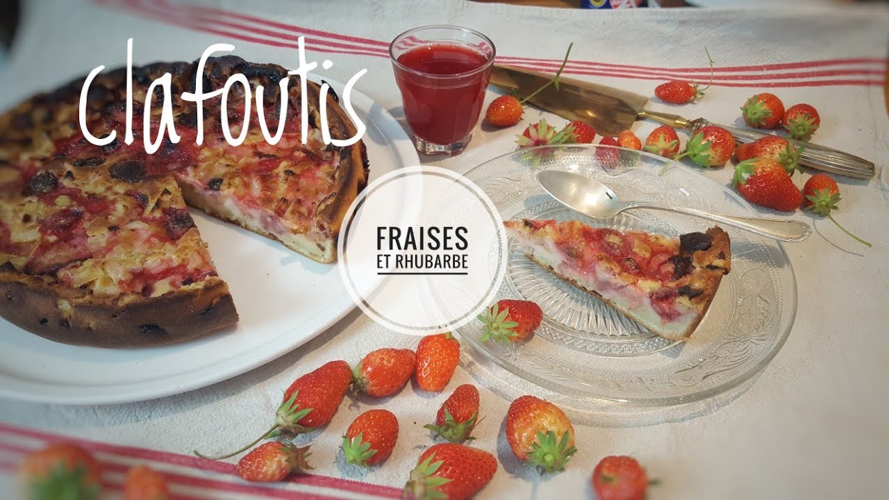 CLAFOUTIS FRAISES🍓ET RHUBARBE DE POPOTE
