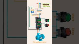 dol starter connection| dol starter power and control diagram #shorts #dolstarter #electrical