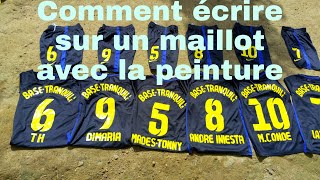 How to write on a jersey with oil paint