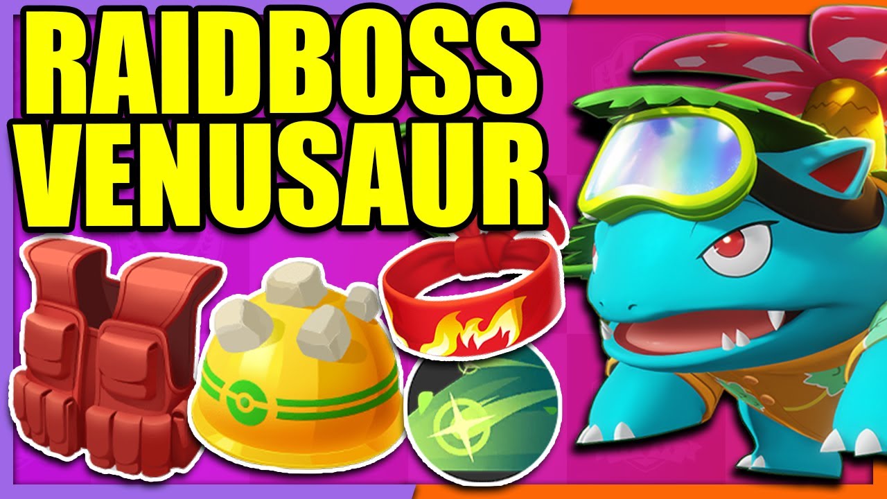 The actual RAIDBOSS VENUSAUR BUILD Pokemon Unite YouTube