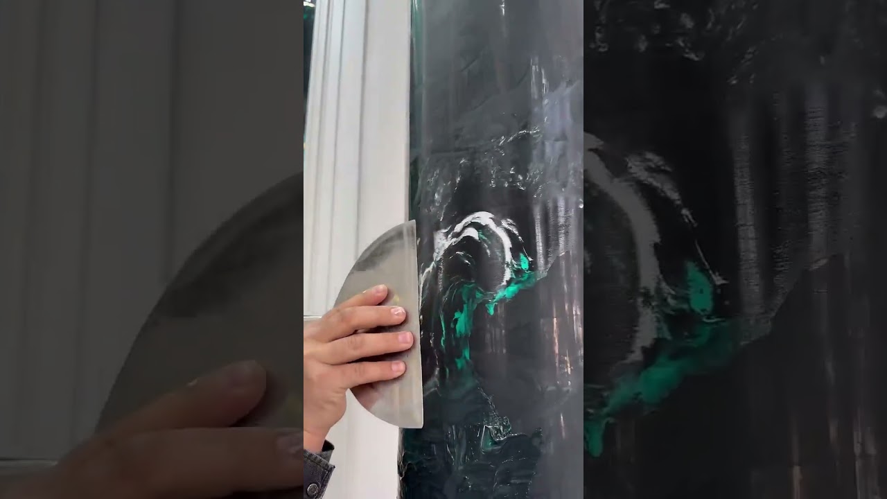 📌 "Технологии, со всего мира". Техника нанесения жидкого мрамора. #ремонт #жидкиймрамор#отделка