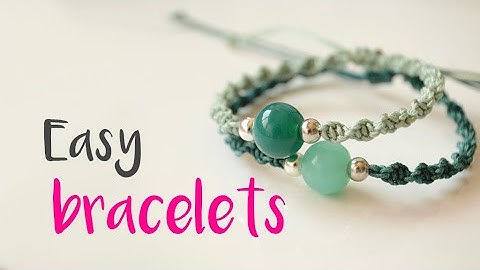EASY MACRAME BRACELETS with waxed cord