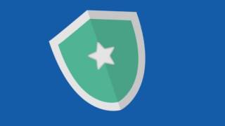 Animated Shield Blue Screen - Green Screen Footage