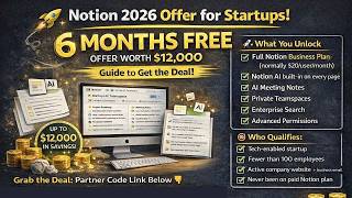 Notion 2026 Offer For Startups 6 Months Free Offer Worth 12000 Guide To Get The Deal