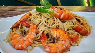 SPAGHETTI AGLIO OLIO SEDAP MACAM KEDAI!!! | Simple Pasta Recipe