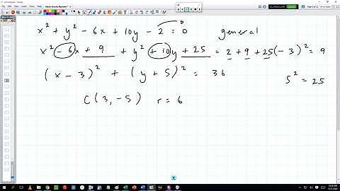The equation of a circle - Completing the square
