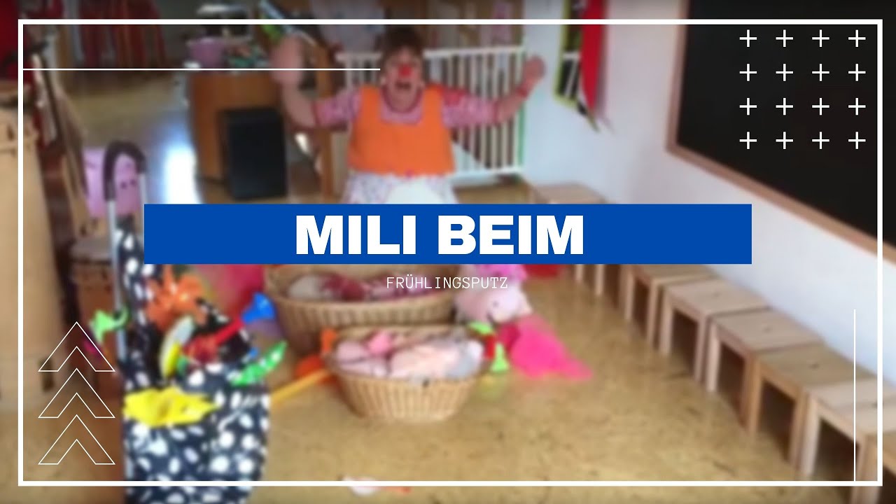 Mili beim Frühlingsputz