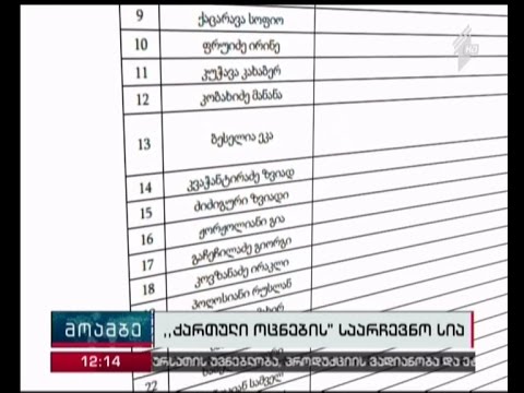 \"ქართული ოცნების\" სრული საარჩევნო სია ცნობილია