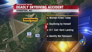 Woman dies skydiving in Chester County, officials say