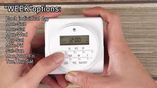 iPower week digital electric timer video
