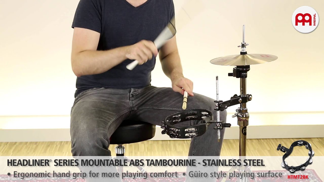 Meinl Headliner Series Mountable ABS Tambourine 2 Rows, Black - HTMT2B –  Rubix Drums
