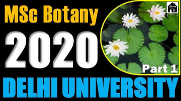 DU Botany 2020 Entrance Exam I Solved paper with Detailed Explanations I (Part I)