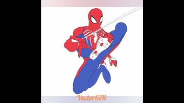 vector art illustrator Spiderman tutorial step by step #shorts