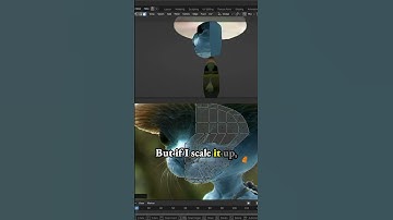 What happens when we scale UVs for texture projection?- Smurf Cat meme -low poly 3d model in Blender