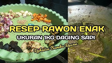 RESEP CARA MEMBUAT BUMBU RAWON YANG ENAK UKURAN DAGING SAPI 1 KG