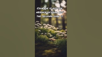 Courage is not the absence of fear, but the triumph over it #quotes