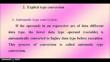 IMPLICIT TYPE CONVERSION IN C