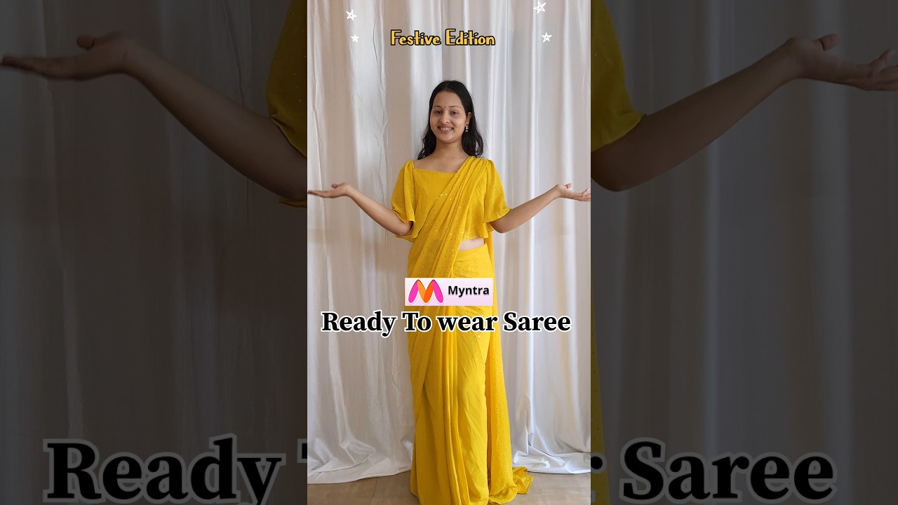 Myntra *Ready to Wear Saree* Haul💛/pre stitched saree for farewell, fresher 