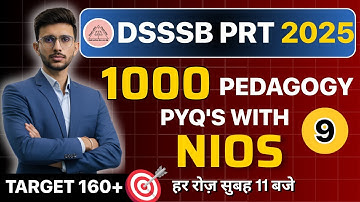 DSSSB PRT 2025 | Class 9 | 11th Nov Shift 2 PYQ 🔥| Himanshu Sangwan