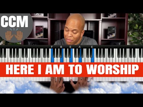 Here I Am To Worship - David Jackson On Keys -  Pretty Gospel Chords & Arpeggios!