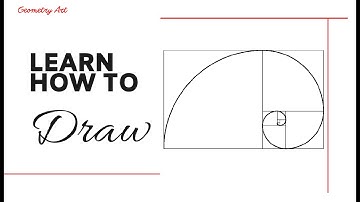 How to draw: Fibonacci Spiral - Golden Ratio | simple drawing