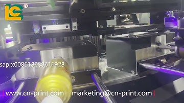 CNC616 6 colors glass bottler servo system LED UV screen printer