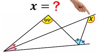 Can You Find The Value Of Angle X? Exterior Angle Theorem Easy Explanation