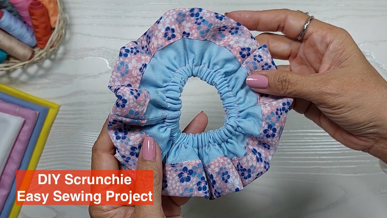 How to Make Scrunchie | Hair Scrunchies Sewing Tutorial | Easy Sewing ...