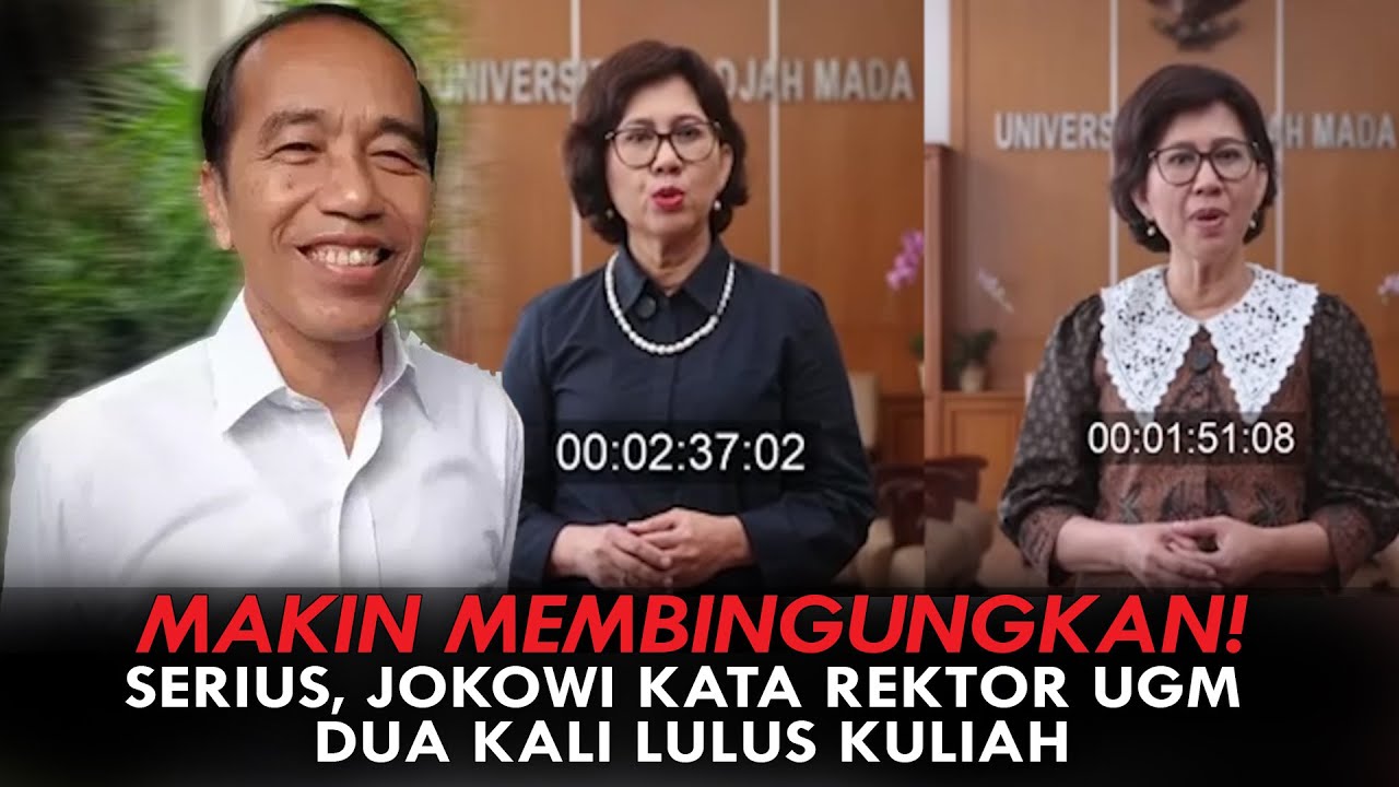 MAKIN MEMBINGUNGKAN! SERIUS, JOKOWI KATA REKTOR UGM, DUA KALI LULUS KULIAH