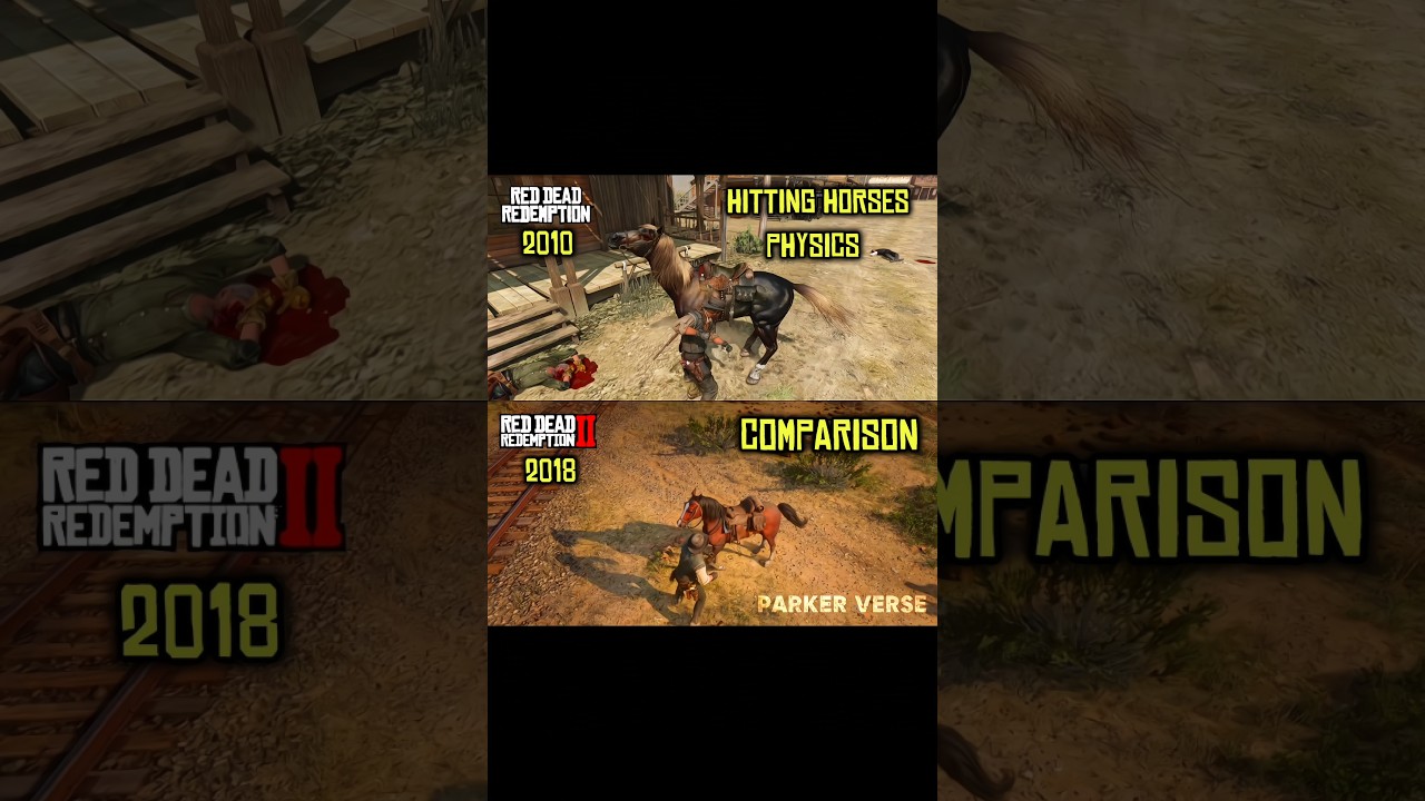 Сравнение физики лошадей — RDR1 и RDR2 🐎 | Rockstar Games Evolution