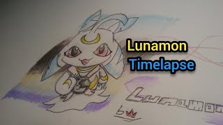 Lunamon Timelapse Drawing