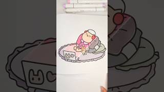 Relaxing easy coloring ✨️ Cozy Cats Coloring Book #coloringbook #adultcoloring #stressrelief #shorts