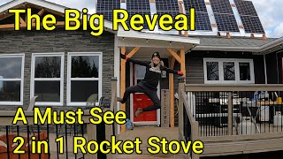 Off Grid Cabin Makeover Series: The Big Reveal/ A must See 2in1 Rocket Stove
