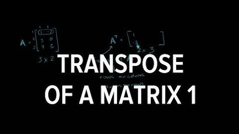 Transpose of a matrix in c++ by online learning