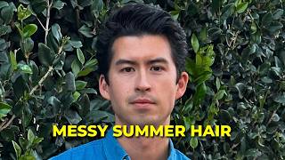 How To Style Wavy Hair For Men | Easy Messy Summer Hairstyle