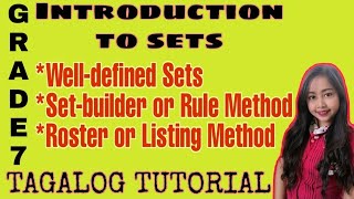 Information Grade 7 Introduction to Sets -Lesson 1(Roster and Set-builder Method|Tagalog Tutorial|MathTV PH Update