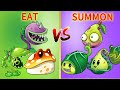 PvZ 2 Challenge | SUMMON Vs EATING - Plant vs Plant - Which Team Plant Will Win ？