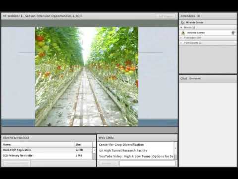 High Tunnel Webinar Series: Season Extension Opportunities & EQIP Funding