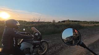 C TRANSALP по полям на GS650 Dakar