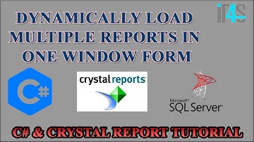 Crystal Report Tutorial C# Urdu | Hindi | Dynamically load multiple reports into one window form