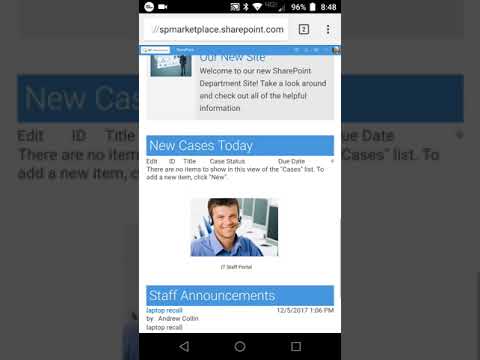 SP Marketplace Mobile CSS Intranet Demonstration