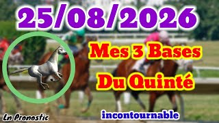 Pronostics PMU Mes 3 bases incontournable MARDI 25 AOÛT 2026 À DEAUVILLE