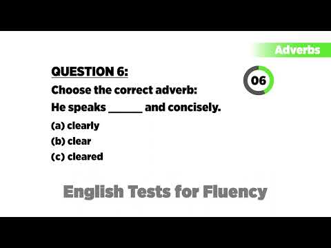 Use of Adverbs | English Test #48 | English Grammar | English Test for Fluency